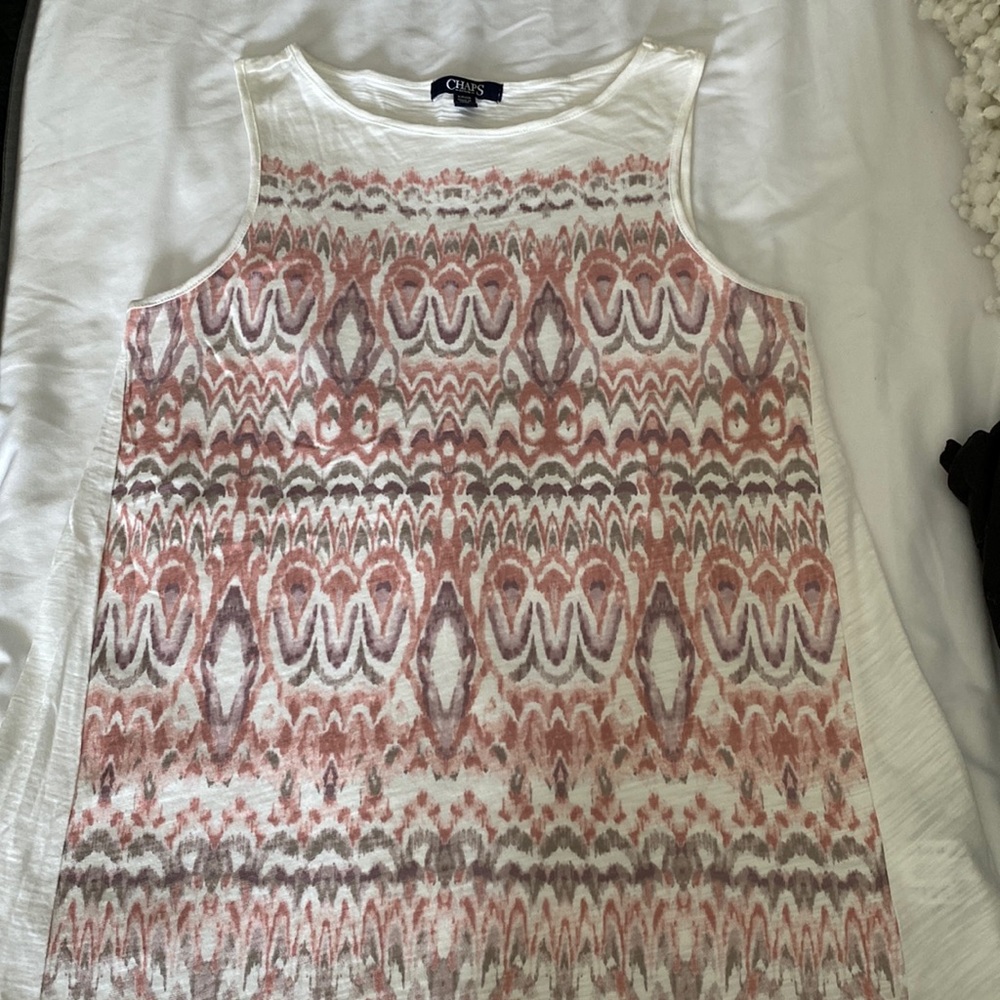 Chaps sleeveless cotton blend shirt